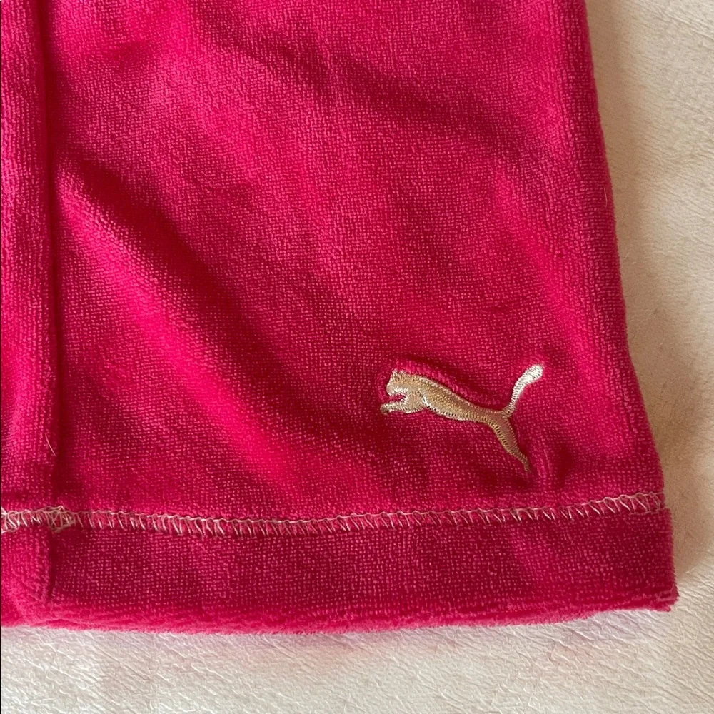 Puma Hot Pink Girls Velour Hooded Jacket and Pants - Picture 3 of 9